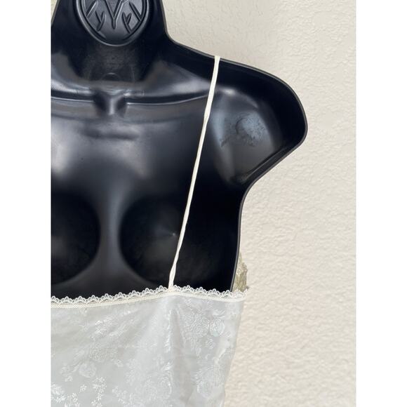 Vintage Y2K Camisole Tank Top White Satin Lace Fairycore Romantic Whimsical M - Picture 7 of 10